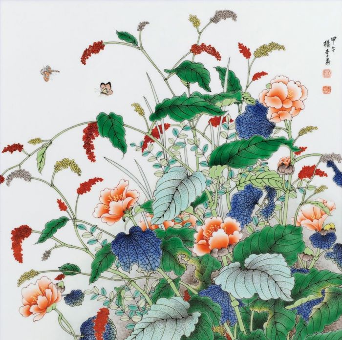 Yang Liying Types de peintures - Des fleurs qui fleurissent comme un morceau de brocart